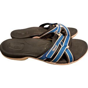 Teva Tirra Slides Womens Size 8.5 US 39.5 EU Sandals  Adjustable Straps Blue